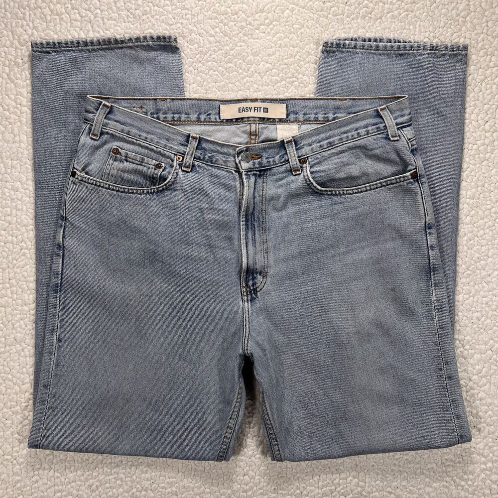 GAP Easy Fit Jeans Men's 37x33 Straight Light Wash Retro 90s Y2K Casual Normcore